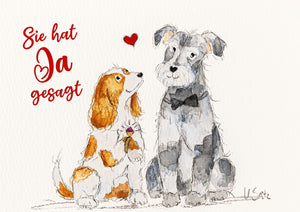 Hunde Rose und Jack - "Sie hat Ja gesagt"