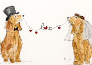 Hunde Oskar und Emma - "love"