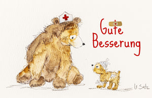 Bären Tilda und Tim - "Gute Besserung"