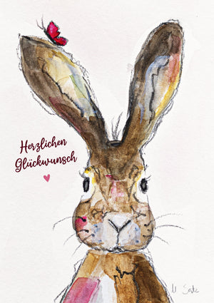 Hase Alessa - "Herzlichen Glückwunsch"