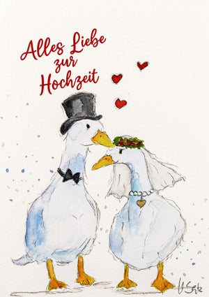 Gänse Paula und Paul - "Alles Liebe zur Hochzeit"